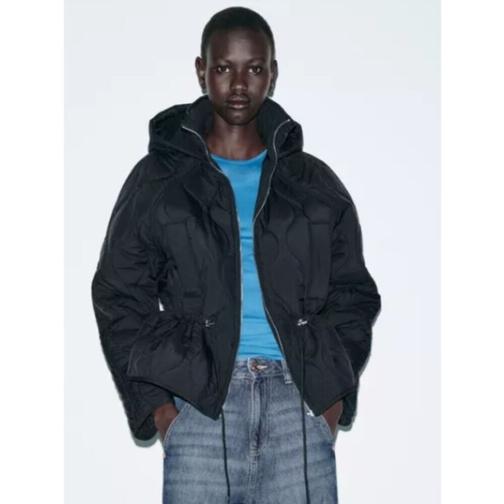 ZARA HOODED PUFFER JACKET - Picture 10 of 12